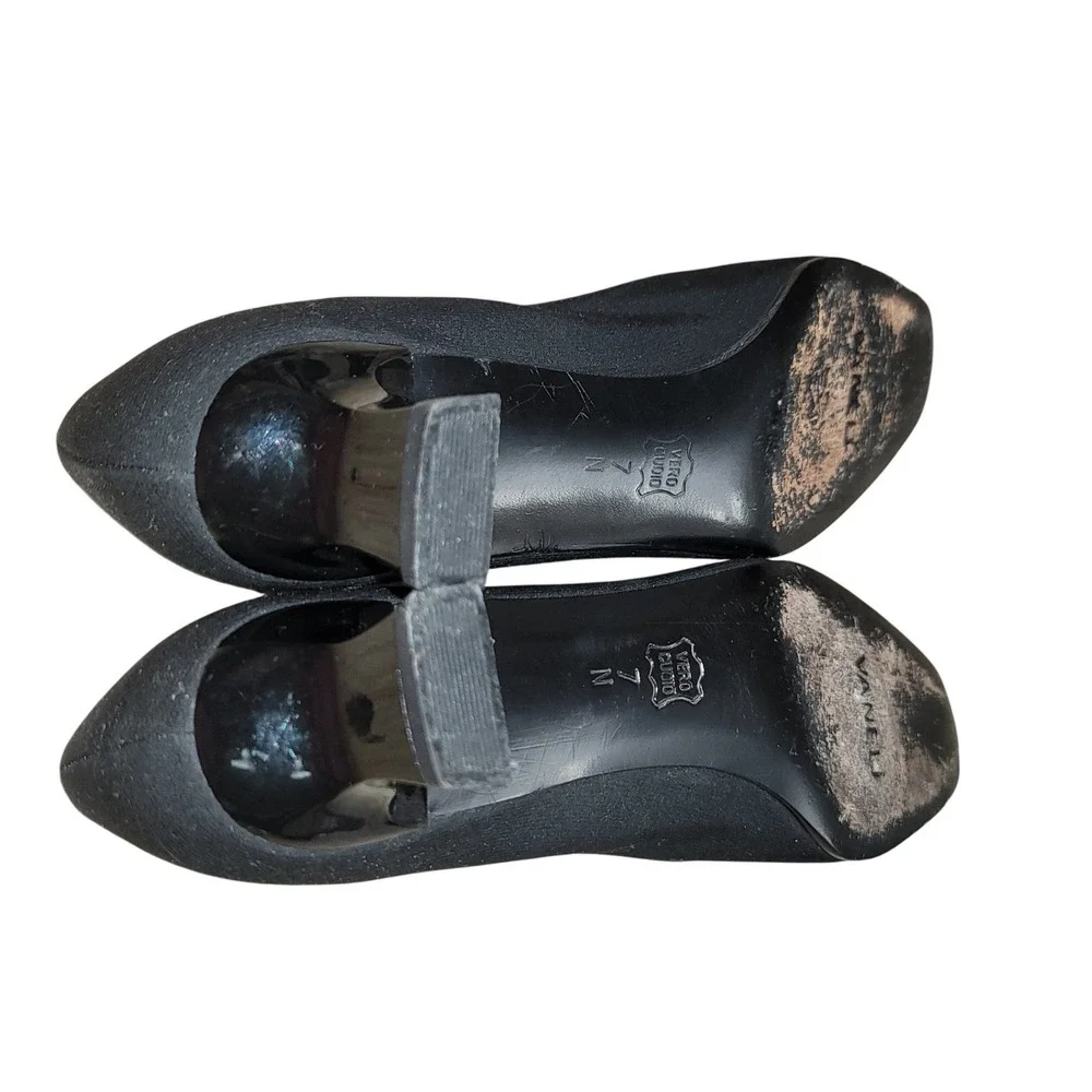 Van Eli Women Square Toe Spool Heel Pumps‎ Work Events Minimalist 7N Goth Witchy